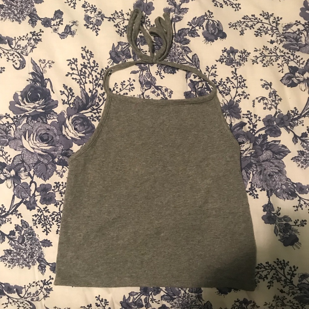 Brandy Melville Gray Halter Top